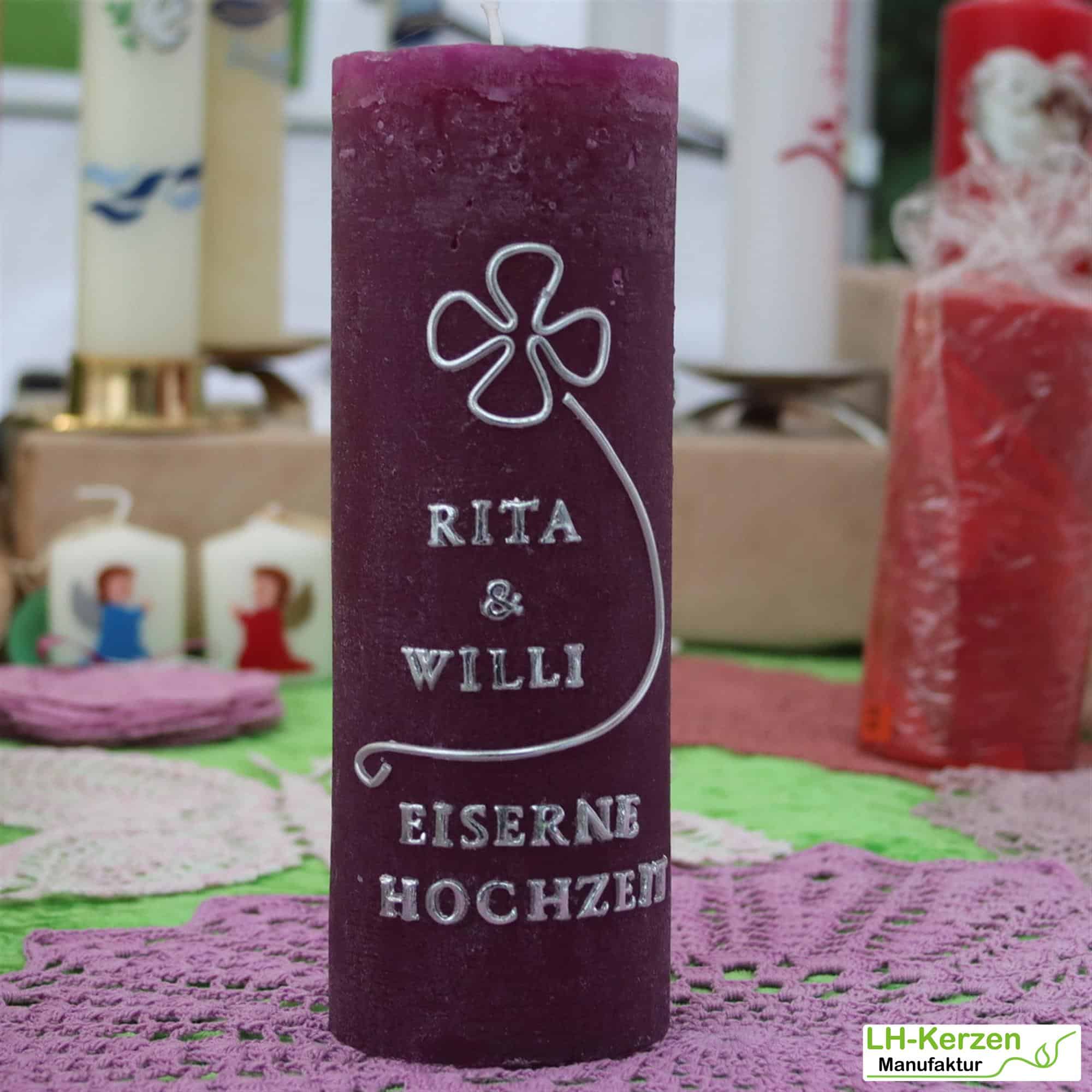 Kerzenbeschriftung Beschriftete Kerze